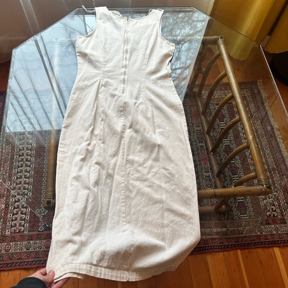 Vintage 90s canvas button down pencil dress - Picture 6 of 6